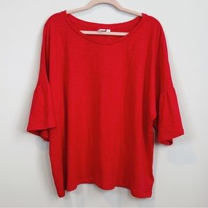 ✨NWT✨ GAP Easy Bell Sleeve T-Shirt - True Red - Size XXL